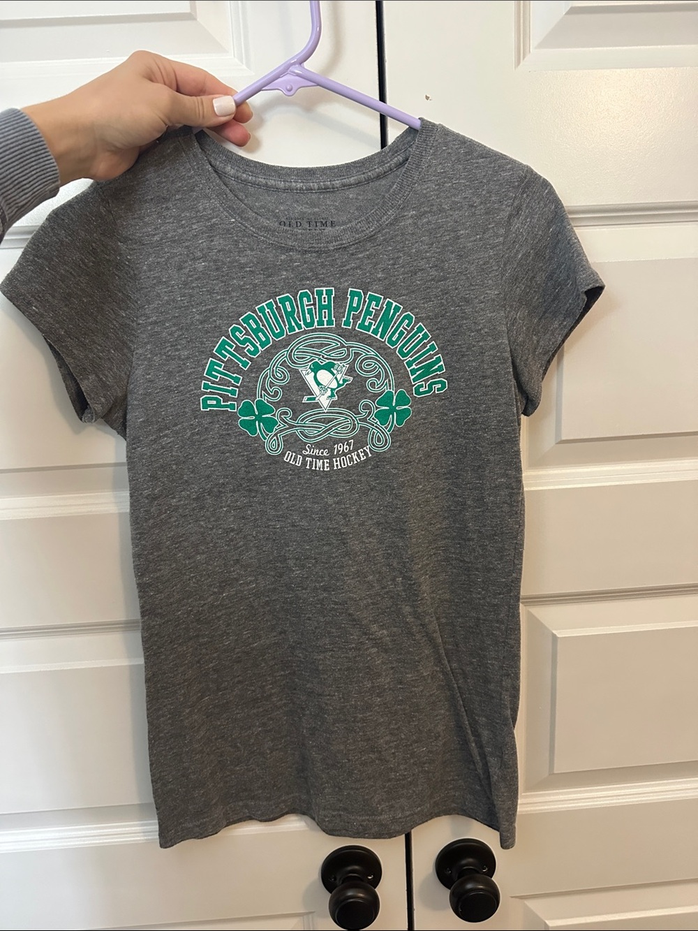 Old Time Hockey NHL Logo Gray Tee - M